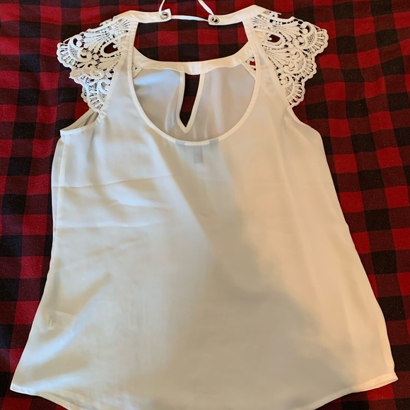 White Express Lace Blouse Top - Picture 2 of 2